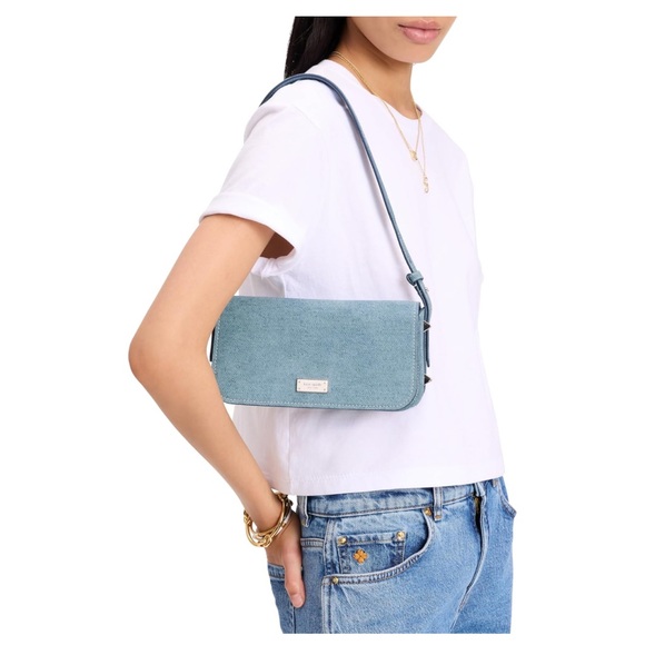 New Kate Spade Liv Smooth Blue Shoulder Bag - Picture 6 of 8